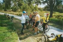 flat tyre on Prospect Canal path